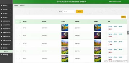 基于SSM框架的哈尔滨海关进出口食品安全信息管理系统设计与实现