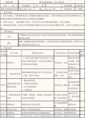 《计算机信息网络的设计》教学设计